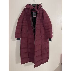 ELORA Women's Burgundy Puffer Coat 2X